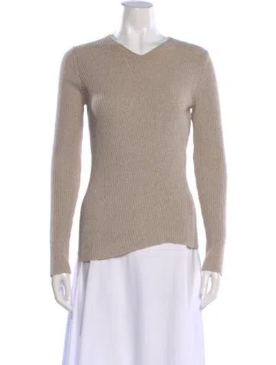 Pre-owned Aeron V-neck Sweater In Neutral