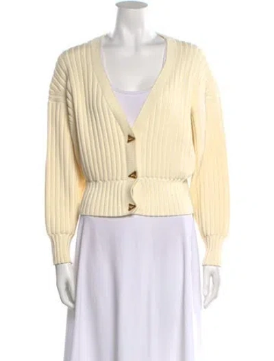 Pre-owned Aeron V-neck Sweater In White