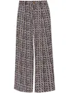 Aeron Wellen Abstract-print Palazzo Pants In Black