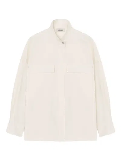 Aeron Whisk Chest-pockets Top In Neutral