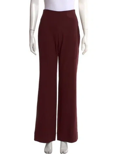 Pre-owned Aeron Wide Leg Pants In Burgundy