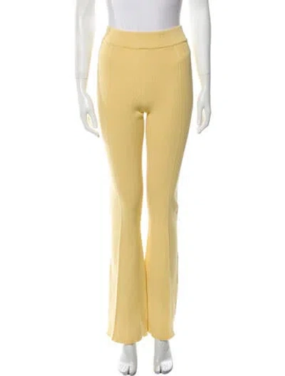 Pre-owned Aeron Wide Leg Pants W/ Tags In Yellow