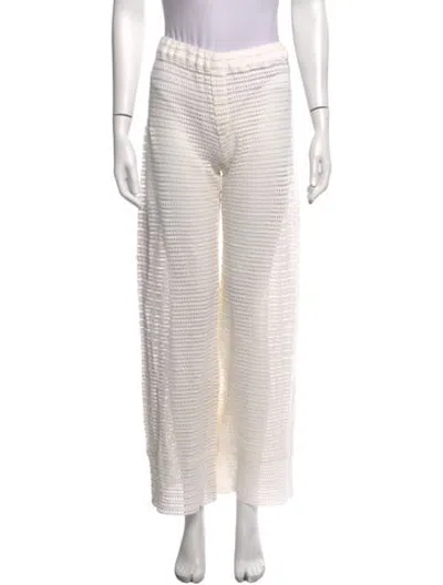 Pre-owned Aeron Wide Leg Pants In White