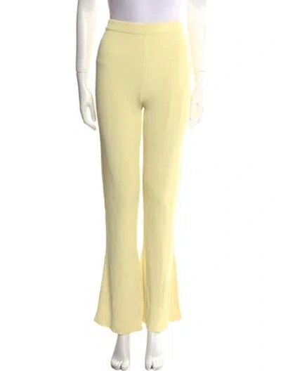 Pre-owned Aeron Wide Leg Pants In Yellow