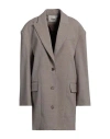 Aeron Woman Coat Burgundy Size 10 Polyester, Viscose, Elastane In Red