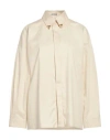 AERON AERON WOMAN SHIRT BEIGE SIZE S COTTON, ELASTANE