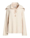 AERON AERON WOMAN SWEATER BEIGE SIZE XXS COTTON, VISCOSE, POLYAMIDE, ELASTANE