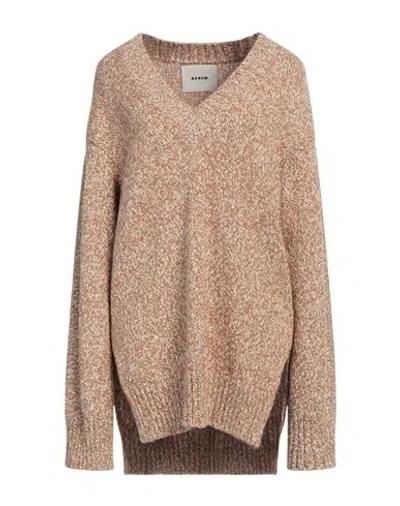 Aeron Woman Sweater Brown Size L Cotton, Wool, Polyamide