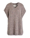 Aeron Woman Sweater Taupe Size L Recycled Polyester, Recycled Cotton, Acrylic, Wool In Grey