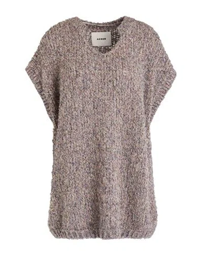 Aeron Woman Sweater Taupe Size L Recycled Polyester, Recycled Cotton, Acrylic, Wool In Brown