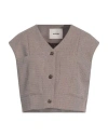 Aeron Woman Tailored Vest Chocolate Brown Size 8 Polyester, Viscose, Elastane In Brown