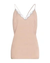 Aeron Woman Top Beige Size 8 Acetate, Viscose, Polyamide, Rayon In Beige