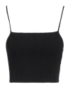 Aeron Woman Top Black Size L Viscose, Polyester In Black