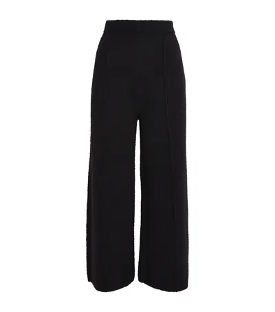 Aeron Wool-blend Wide-leg Trousers In Black