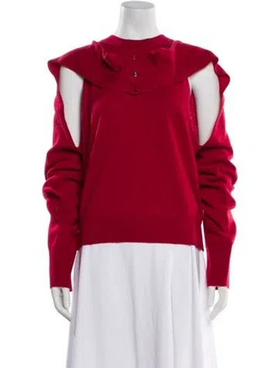 Pre-owned Aeron Wool Cowl Neck Sweater W/ Tags In Red