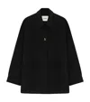 Aeron Wool-silk Crane Jacket In Black
