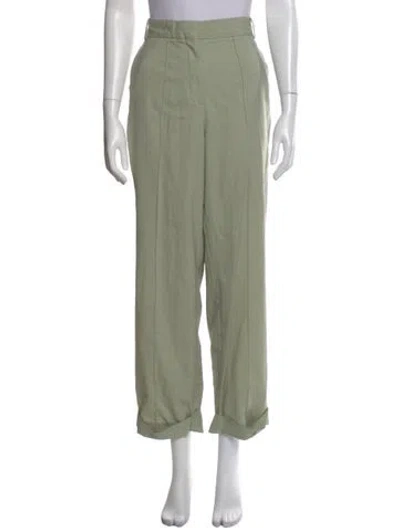 Pre-owned Aeron Wool Wide Leg Pants In Green