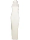 Aeron High-neck Knit Maxi Dress In White