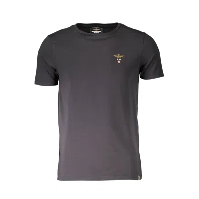 Aeronautica Militare Black Cotton T-shirt In Gray