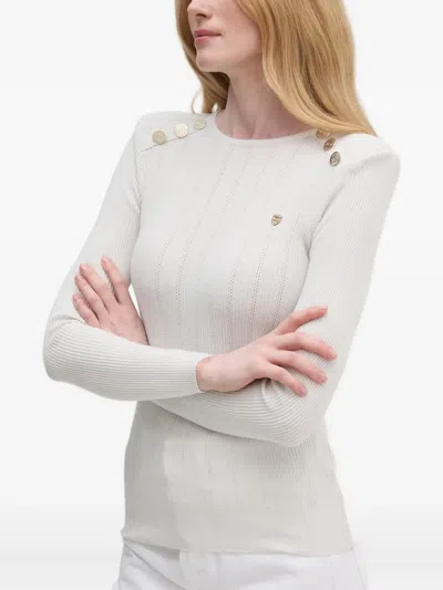 Aeronautica Militare Button-detail Sweater In White