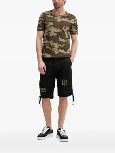 Aeronautica Militare Camouflage-print Patch T-shirt In Green