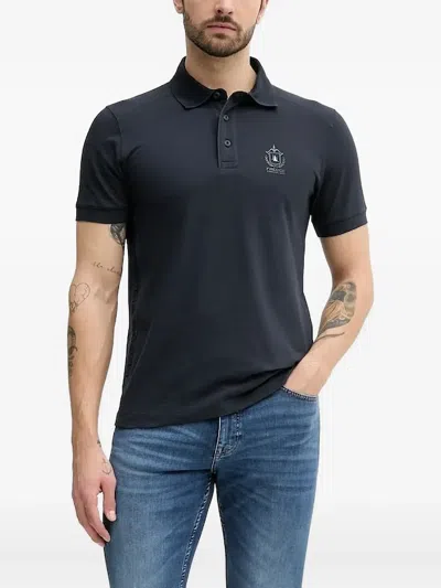 Aeronautica Militare Embroidered-logo Polo Shirt In Blue