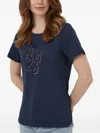 Aeronautica Militare Embroidered Logo T-shirt In Blue