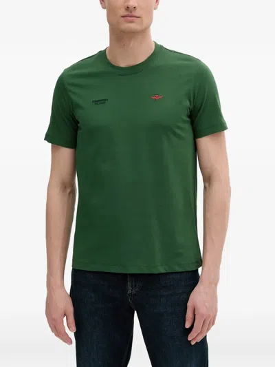 Aeronautica Militare Embroidered-logo T-shirt In Green