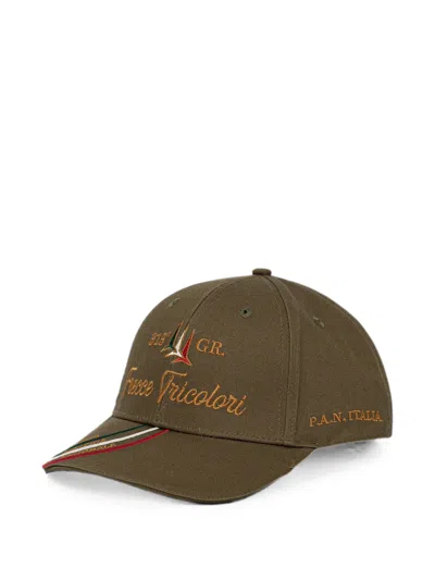 Aeronautica Militare Embroidered-stripes Baseball Cap In Green