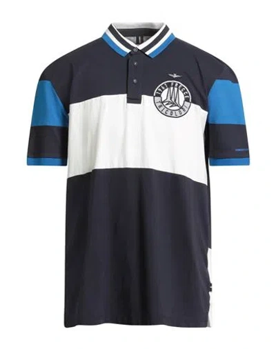 Aeronautica Militare Frecce Tricolori Man Polo Shirt Midnight Blue Size Xxl Cotton, Elastane