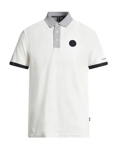 Aeronautica Militare Frecce Tricolori Man Polo Shirt Off White Size L Cotton, Elastane