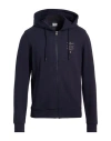 Aeronautica Militare Frecce Tricolori Man Sweatshirt Midnight Blue Size M Cotton, Elastane In Black