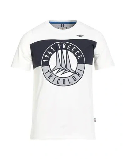 Aeronautica Militare Frecce Tricolori Man T-shirt Ivory Size S Cotton, Elastane In White