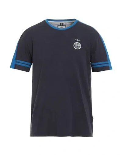 Aeronautica Militare Frecce Tricolori Man T-shirt Navy Size L Cotton, Elastane In Blue