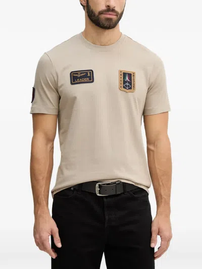 Aeronautica Militare Frecce Tricolori Patch-detail T-shirt In Neutral