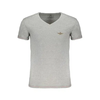 Aeronautica Militare Gray Cotton T-shirt