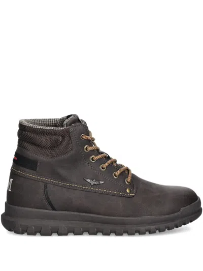 Aeronautica Militare Lace-up Boots In Brown