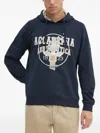 Aeronautica Militare Logo-appliqué Hoodie In Blue
