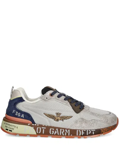 Aeronautica Militare Logo-detail Lace-up Sneakers In Multi