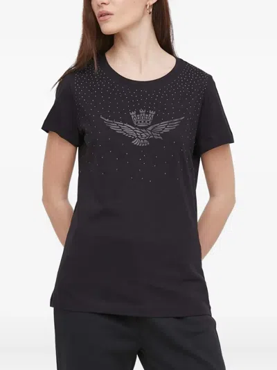 Aeronautica Militare Logo-embellished T-shirt In Black