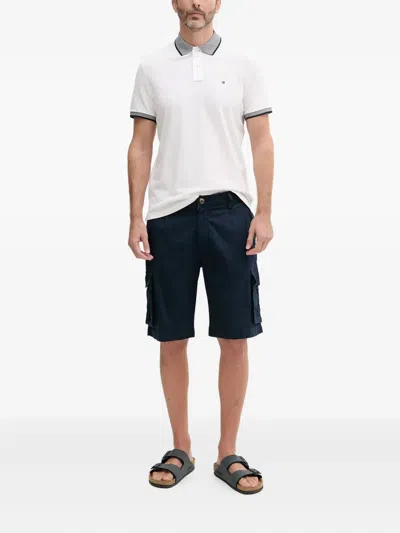 Aeronautica Militare Logo-plaque Cargo Shorts In Blue