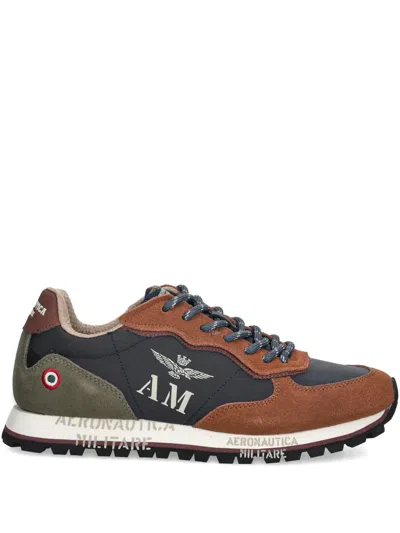 Aeronautica Militare Logo-print Lace-up Sneakers In Multi