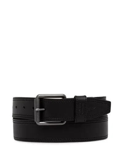 Aeronautica Militare Logo-embossed Buckle-fastening Belt In Black