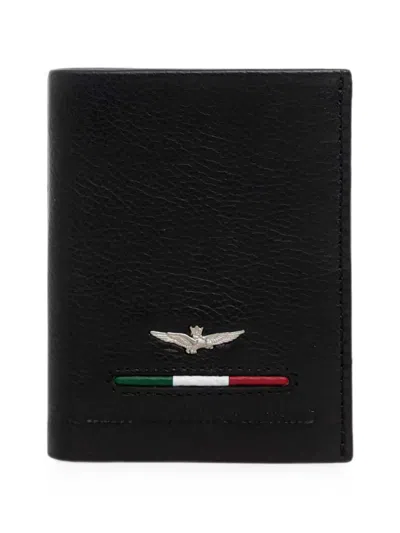 Aeronautica Militare Logo-plaque Bifold Wallet In Black
