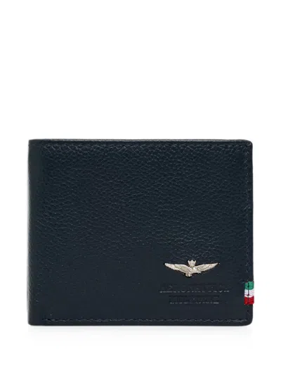 Aeronautica Militare Logo-plaque Bifold Wallet In Blue