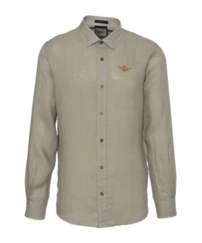 Aeronautica Militare Long-sleeved Shirt In Nude