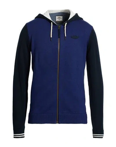 Aeronautica Militare Man Cardigan Blue Size L Merino Wool, Polyacrylic