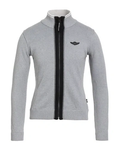 Aeronautica Militare Man Cardigan Grey Size S Cotton