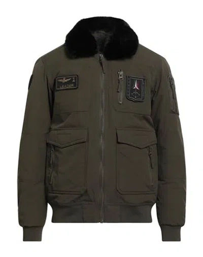 Aeronautica Militare Man Jacket Military Green Size 40 Polyamide
