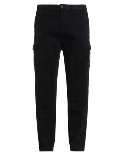 Aeronautica Militare Man Pants Midnight Blue Size 42 Cotton, Elastane In Black